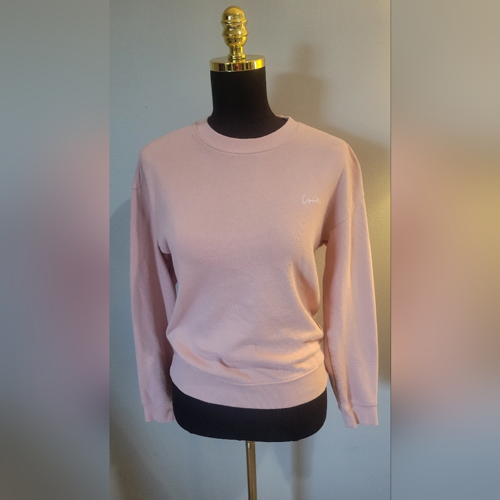 H&M Soft Pink Crew Neck Sweater